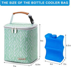 Breast Milk Cooler Bag with Ice Pack Fits 4 Baby Bottles Up to 9 Ounce - Image 5