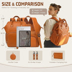 Premium Vegan Leather Diaper Bag Backpack - Image 8