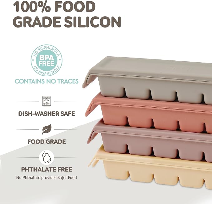 Silicone Freezer Trays with Lid, 0.5oz 12 Section - Image 2