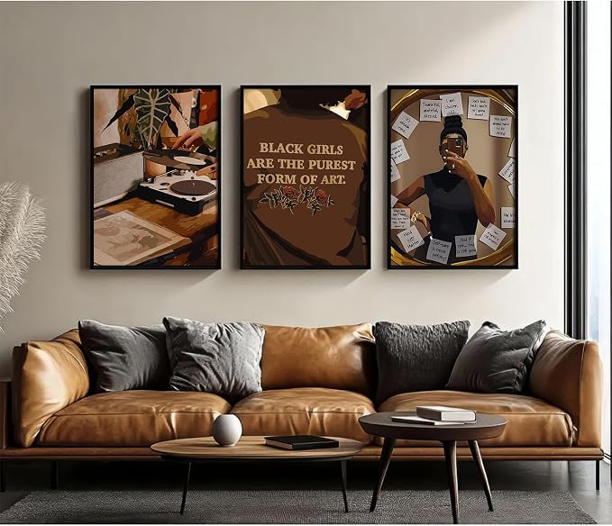 Black Girl Wall Art African American Woman Canvas Wall Decor Black Women - Image 4