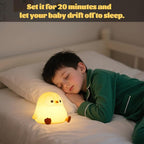 Penguin Nursery Night Light, LED Squishy Silicone Lamp, 2 Levels Dimmable - Image 6