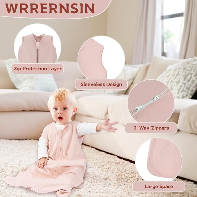 Baby Sleep Sack 12-18 Months Baby Wearable Blanket 100% Cotton TOG 0.5 2-Way - Image 2