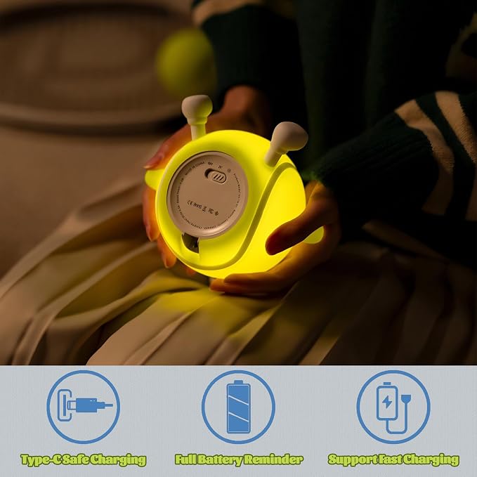 Tennis Nursery Night Light, LED Squishy Silicone Lamp, 2 Levels Dimmable - Image 7