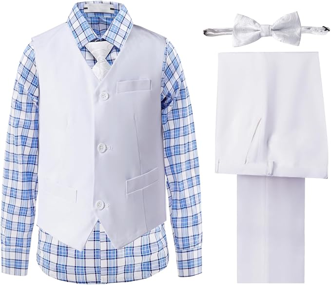 Boys' Suits Formal Slim Fit Tuxedo Boys Vest and Pants Set by DHTS