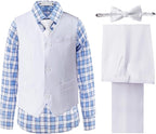 Boys' Suits Formal Slim Fit Tuxedo Boys Vest and Pants Set by DHTS