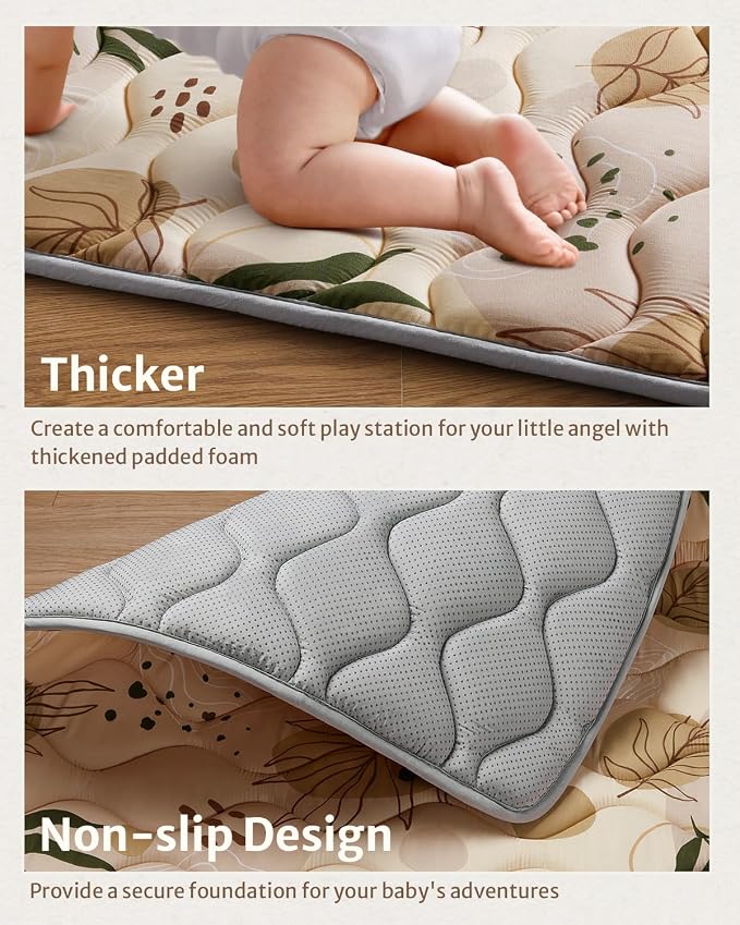Blissful Diary Baby Play Mat, 47x47 Infant Play Mat - Image 5