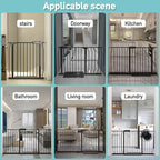 WAOWAO Baby Gate 57.48-62.20" Extra Wide Pressure Mounted Walk Through Swing - Image 5