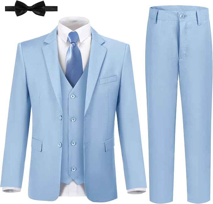 JPF Boy's Formal Suit Set Slim Fit Kids Tuxedo Suits by JPFMALESUIT