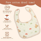 Muslin Baby Bibs, Pure cotton absorbent and breathable, suitable - Image 3