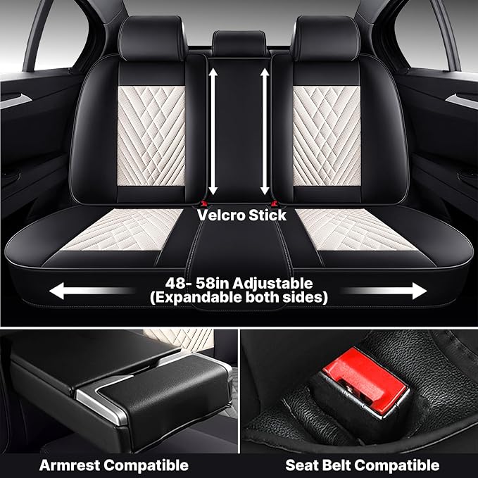 Car Seat Covers Full Coverage Seat Cover Waterproof Faux Leather Cushion - Image 4