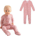 Posh Peanut Footie Pajamas for Baby Girls – Sleepers in Viscose from Bamboo by PoshPeanut