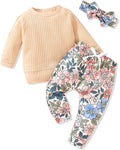 HINTINA Infant Baby Girl Knit Pullover Long Sleeve Sweater Outfits Fall Winter by HINTINA