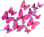 Butterfly Wall Decor 24/48 PCS, 3D Butterflies Stickers by Opseam