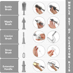 Electric Bottle Brush Cleaner, 9 in 1 Baby Bottle Brush Kit - Image 3