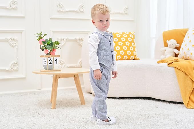 ARTMINE Toddler Boy Clothes Suit Gentleman Wedding Outfits, Formal Dress - Image 3