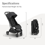 UPPAbaby Minu V3 Travel Stroller | Lightweight + Compact Design | One-Hand Fold - Image 7