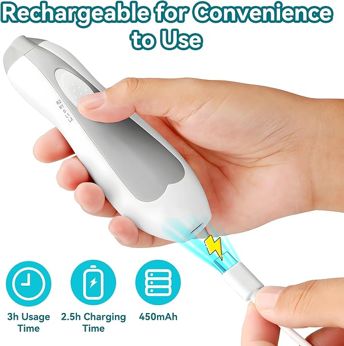 Baby Nail Trimmer Electric, 6 in 1 Rechargeable Baby Nail Clippers Manicure Set - Image 2