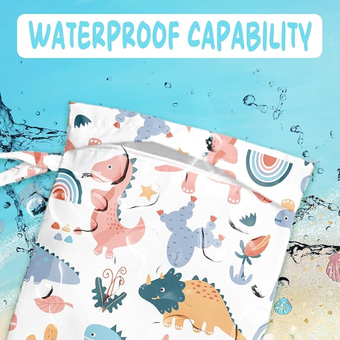 Wet Bag for Baby Swimsuit Kids Wet Dry Bag for Breast Pump Parts Diaper Bag - Image 3