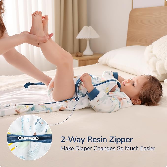 Baby Sleep Sack 18-24 Months, Cotton Detachable Long Sleeve Sleep Sack - Image 4