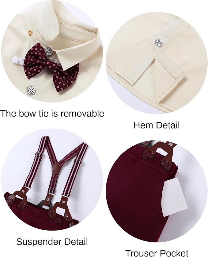 nilikastta Toddler Baby Boy Clothes Suit Gentleman Wedding Outfits Formal Dress - Image 3