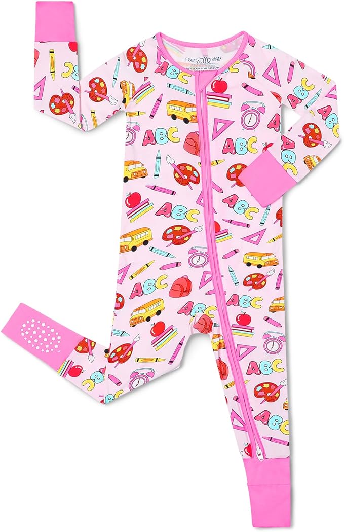 Bamboo Viscose Convertible Baby Footies Pajamas, footies by BabeeReshinee