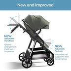 Mompush Baby Stroller, Convertible 2-in-1, Infant Car Seat Compatible, Includes - Image 2