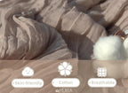 FEXIA Sand Cheesecloth Table Runner 35x120 Inches Spring Easter Nude Gauze - Image 4