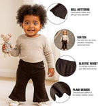 SOBOWO Checkered Baby Girl Flare Pants 3 Pack Toddler Bell Bottoms Plaid Ruffle - Image 3