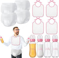 4 Sets Bottle Chug Baby Shower Games Juegos Para Plastic Baby Bottles Bibs by giftlyze