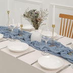 DOLOPL 8PCS Dusty Blue Cheesecloth Table Runner Bulk 13.3ft Boho Gauze Cheese - Image 4