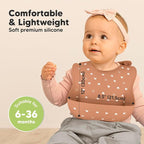 KeaBabies 2-Pack Silicone Baby Bibs - Image 3