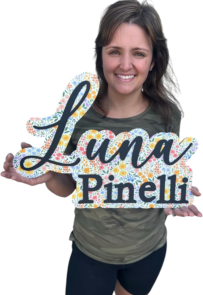Kids personalized name sign, Newborn Girl Nursery Decor, Custom name Room Sign by Unknown