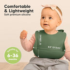 KeaBabies 2-Pack Silicone Baby Bibs - Image 3