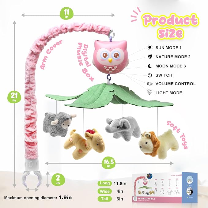 Baby Crib Mobile with Music and Lights - Image 5