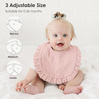 8-Pack Muslin Baby Bandana Drool Bibs - Image 3