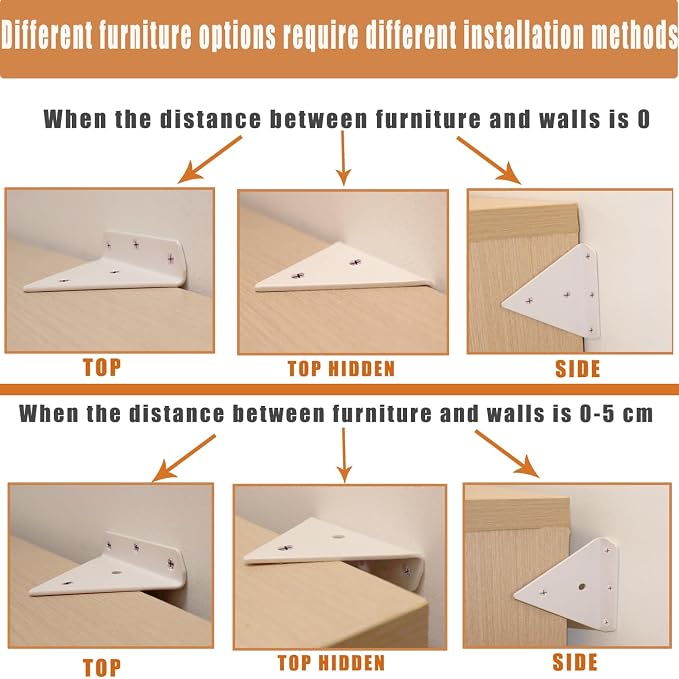 Furniture Anchors for Baby Proofing Heavy Duty Bracket Drywall Anchors Securing - Image 3