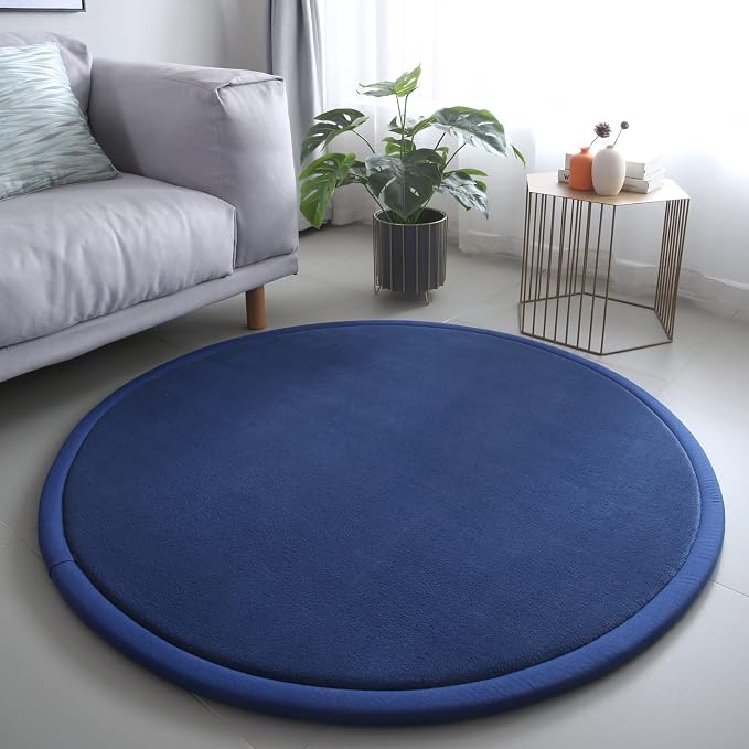 Loartee Thick Kids Round Rug by Loartee