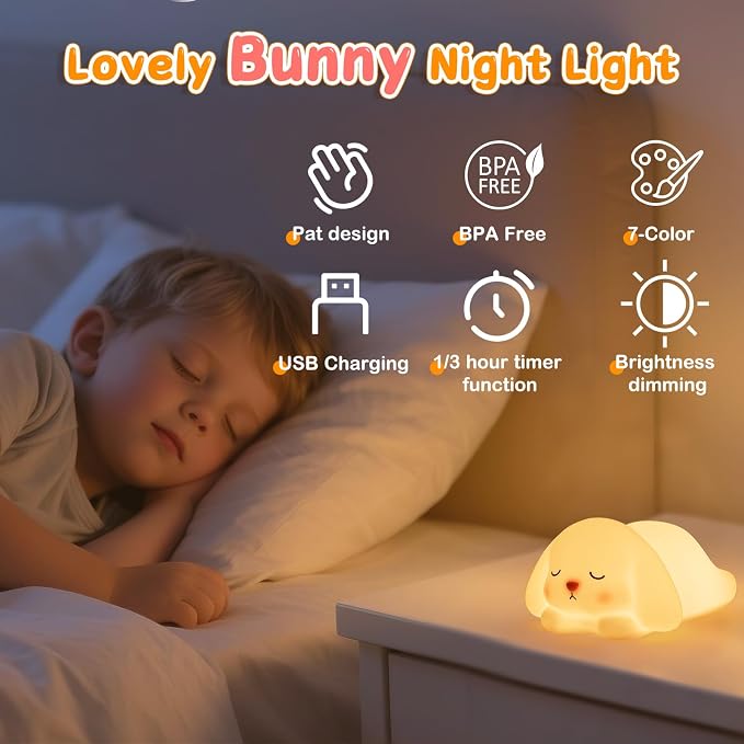 Tremdwoto Bunny Night Light for Kids - Image 3