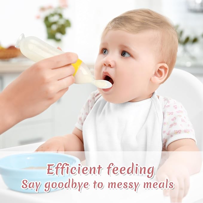 WAJIAYON Baby Food Feeder 3 Pack Silicone Baby Food Dispensing Spoon - Image 6