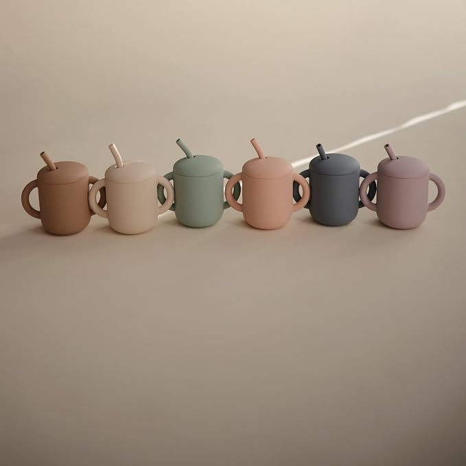 mushie 100% Silicone Training Cup & Straw - Image 4