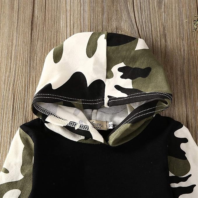 2Pcs Baby Boys Hoodie Tops Pants Set Dinosaur Deer Print Sweatsuit Fall Winter - Image 3