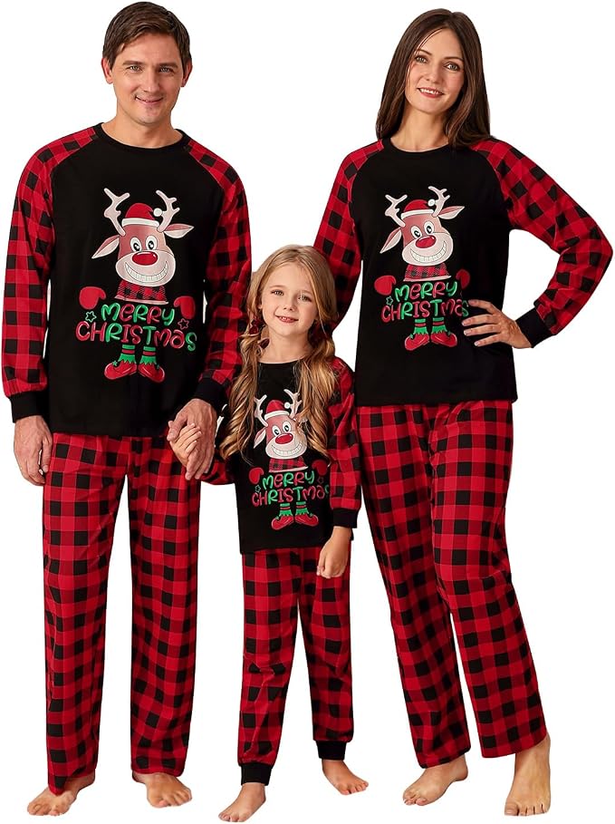 Weixinbuy Family Pajamas Set Christmas Pjs Matching Clothes Pajamas by Weixinbuy