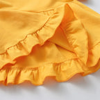 Kulcerry Toddler Baby Girl Clothes Solid Color Long Sleeve Ruffle Tops Pants - Image 5