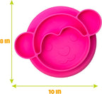 Animal Silicone Compartment Plates- 3 PK Lion, Elephant- Large Divided Sections - Image 4