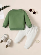 Toddler Baby Boy Fall Winter Clothes Crewneck Long Sleeve Sweatshirt Pullover - Image 2