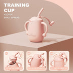 Cuddle Campus Pack of 2 Silicone Baby Training Cup, Shatterproof Toddler Sippy - Image 2