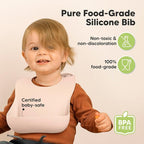 KeaBabies 2-Pack Silicone Baby Bibs - Image 2