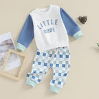 Kupretty Toddler Baby Boy Fall Winter Clothes Color Block Long Sleeve - Image 7
