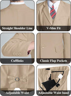 Boys' 5 Piece Formal Suit Set - Image 5