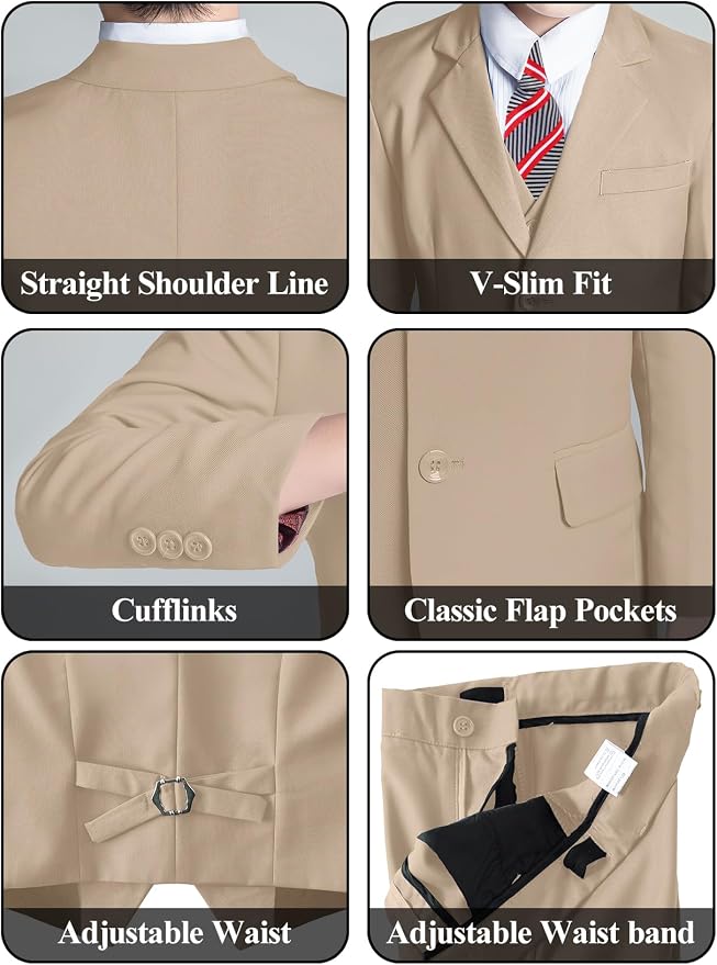 Boys' 5 Piece Formal Suit Set - Image 5